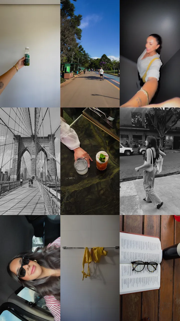 Feed do Instagram da Anna editado com os presets